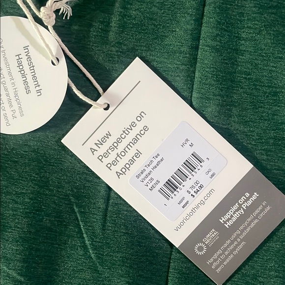 Vuori Strato Tech T, Viridian Heather NWT Medium - Picture 5 of 5